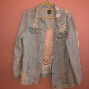 Ripped jean jacket